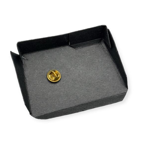 Vintage Guardian Angel Circle Of Protection Gold Tone Lapel Pin Estate Jewelry - Picture 3 of 4